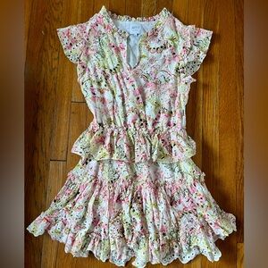 MISA Floral Eyelet Dress
